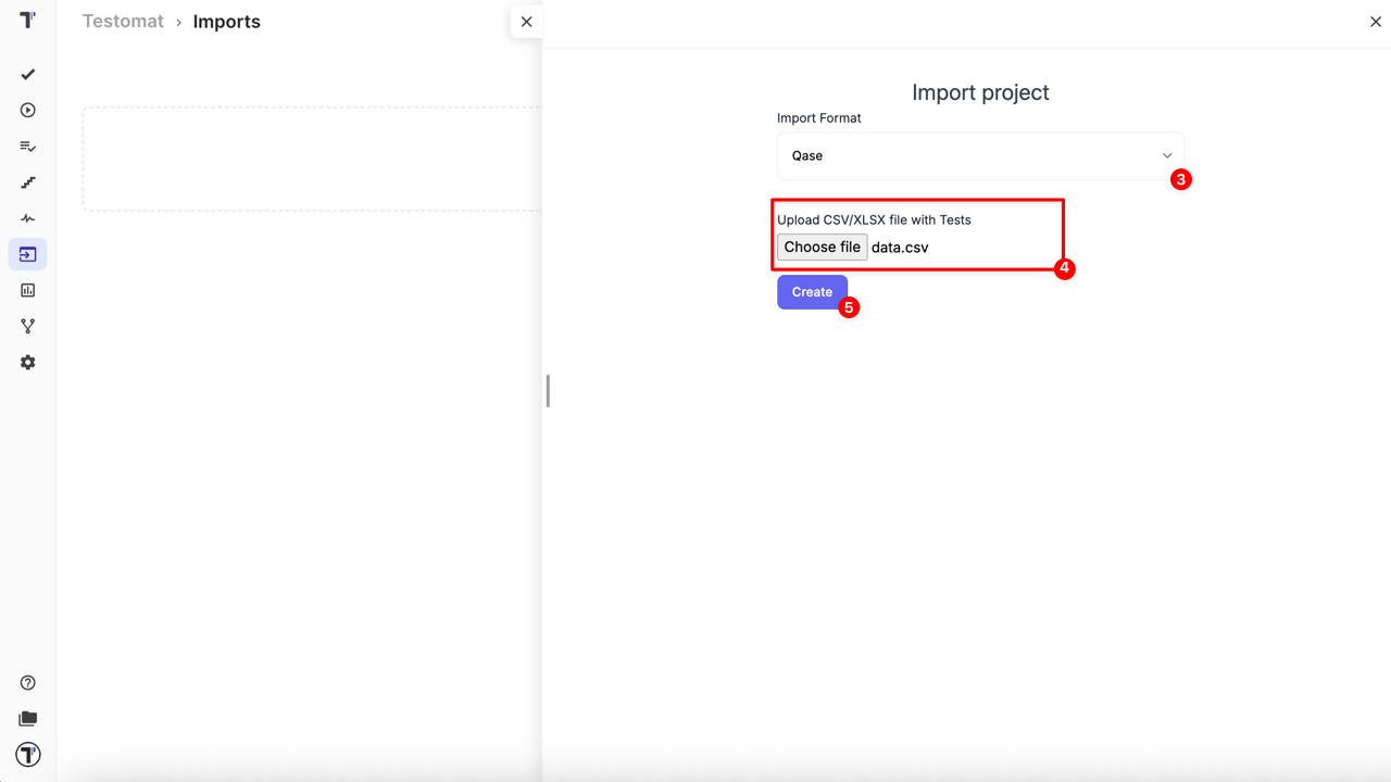 Upload CSV/XLSX